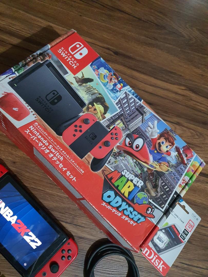 Nintendo switch Unpatched Jalibreak 128GB complete set mario odyssey
