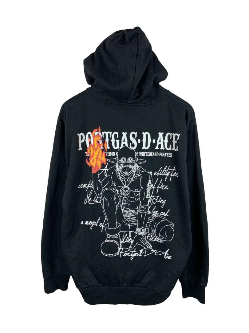 ONE PIECE PORTGAS D ACE HOODIE ZIPPER Men s Fashion Tops Sets