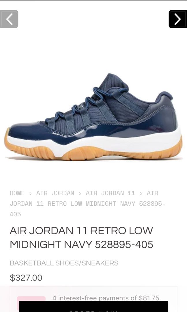 air jordan 11 navy blue