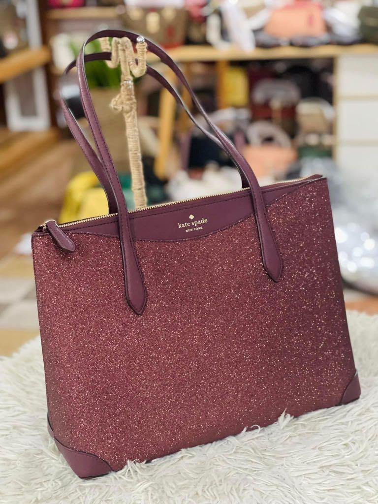 ?ORIGINAL KATE SPADE GLITTER TOTE, Luxury, Bags & Wallets on Carousell