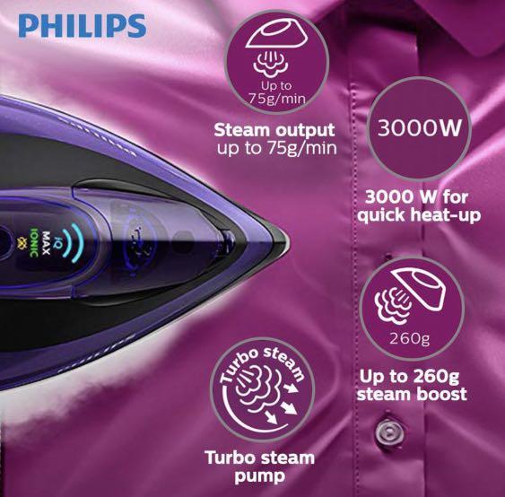Philips Azur Elite Steam Iron with OptimalTEMP technology, TV & Home