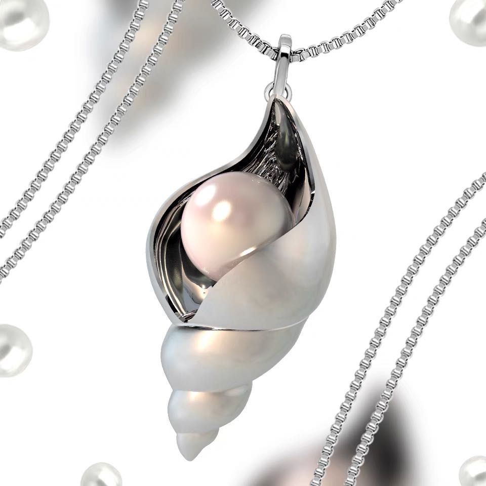 Conch online pearl pendant