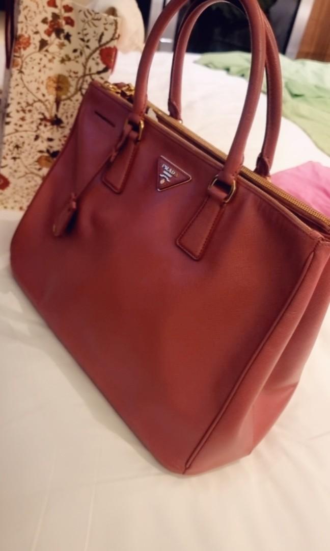 Prada Fuchsia Big Bag, Luxury, Bags & Wallets on Carousell