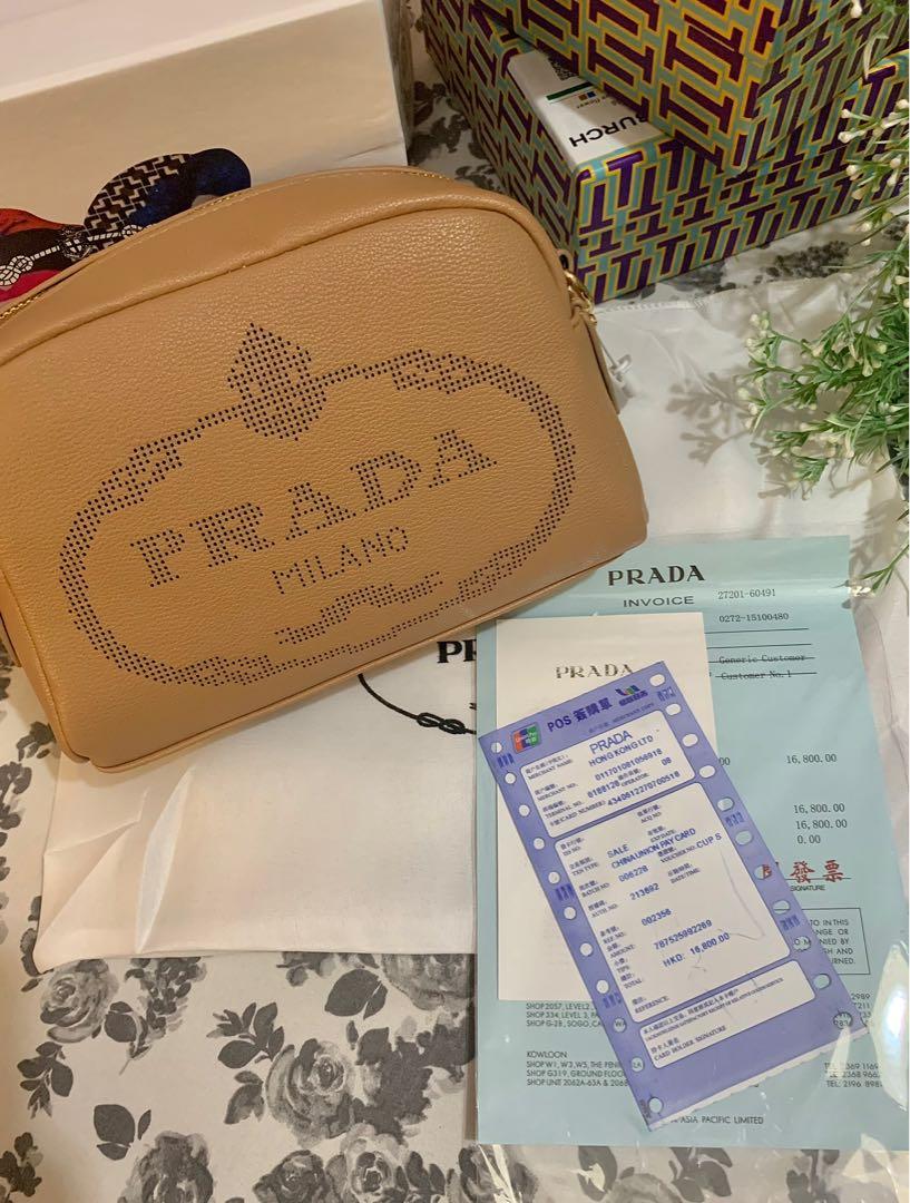 Prada embossed camera bag Clearance