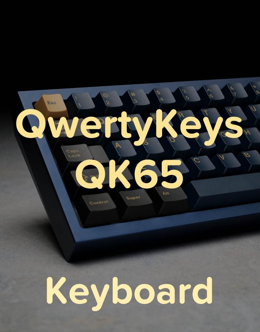 Qwertykeys QK65 Custom Mechanical Keyboard Kit Blue Golden