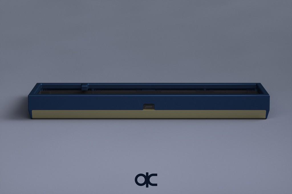 Qwertykeys QK65 Custom Mechanical Keyboard Kit Blue Golden 