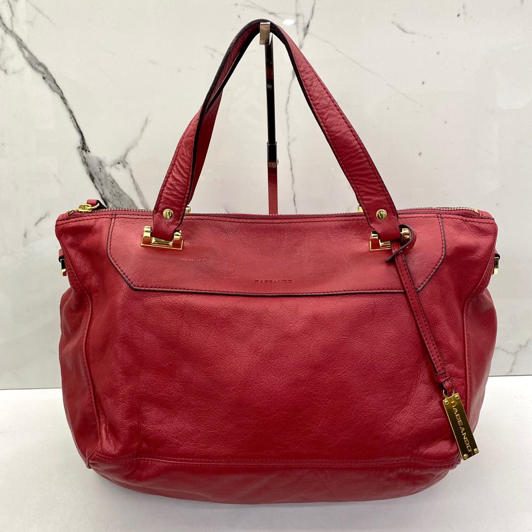 Red discount leather bag