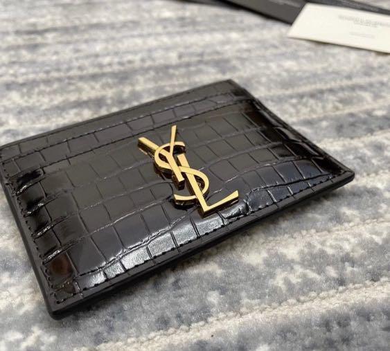 Saint Laurent Business card holder, Luxury, Bags & Wallets on Carousell
