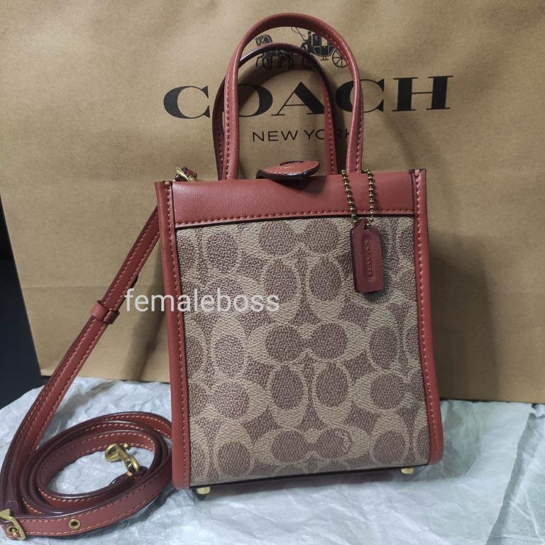 Coach - Mini Cashin Tote HANDBAG REVIEW (Tan-rust/Signature Canvas