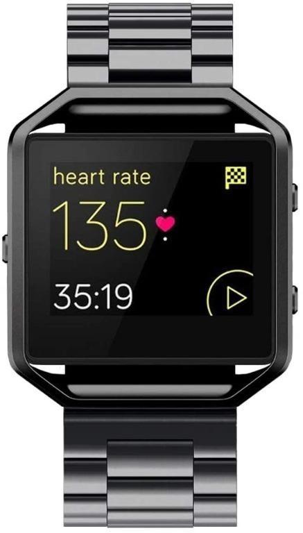 Simpeak Strap Compatible with Fitbit Blaze Stainless Steel Metal