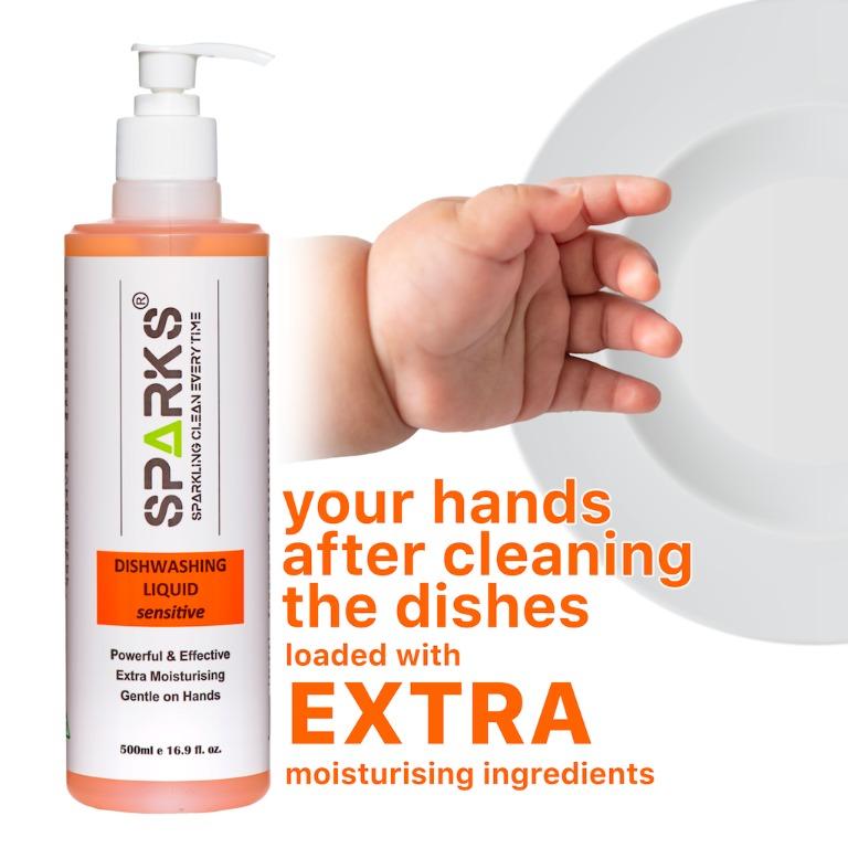 SPARKS Dishwashing Liquid Sensitive with Pump Top (5 Litres) Extra