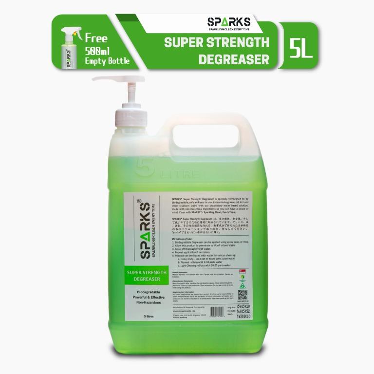 SPARKS Super Strength Degreaser with Pump Top (5 Litres) Free 500ml