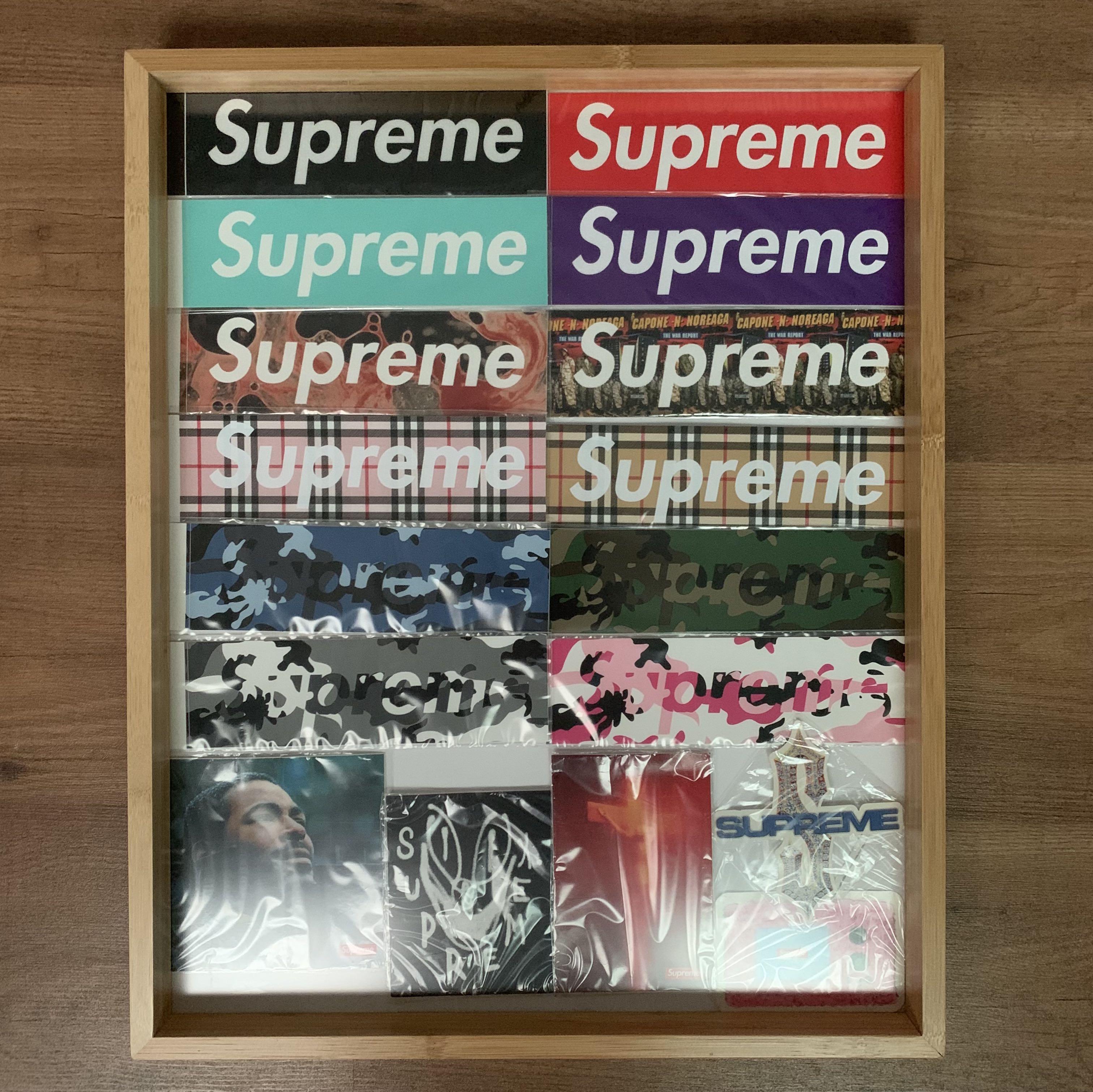 Lowest price in Carousell) Supreme box logo sticker, Luxury, Accessories on  Carousell