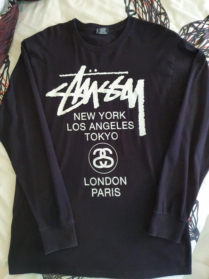 stussy world tour ls tee