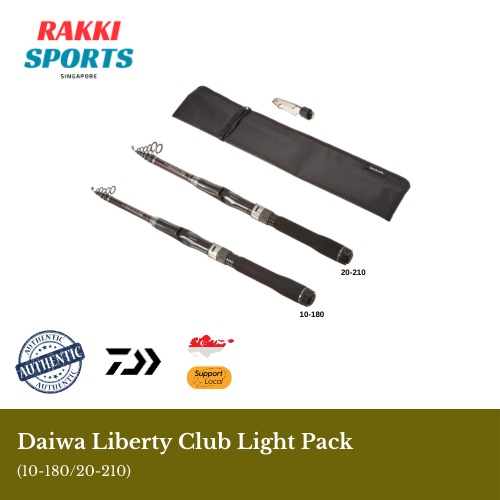 DAIWA 10-180 Telescopic Spinning Rod Liberty Club Light Pack 1.87m