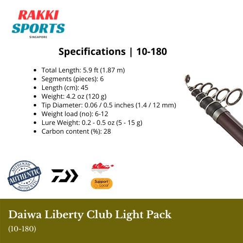 Telescopic Fishing Rod | Daiwa Liberty Club Light Pack (10-180/20-210) |  [Local SG]