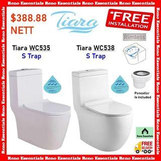 Tiara toilet bowl // Rimless WC 535