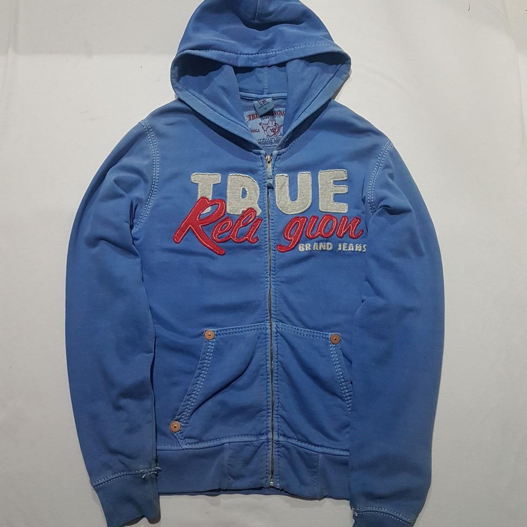 True Religion zip hoodie, Fesyen Pria 