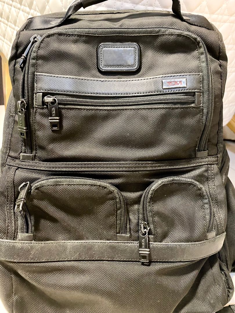 TUMI alpha 2 business laptop backpack black 26173D Men s Fashion