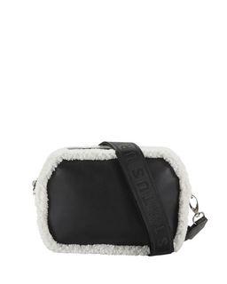 Urban Status Bond Shearling Black and White Crossbody Bag
