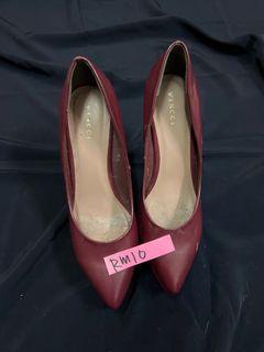 VINCCI red velvet heels