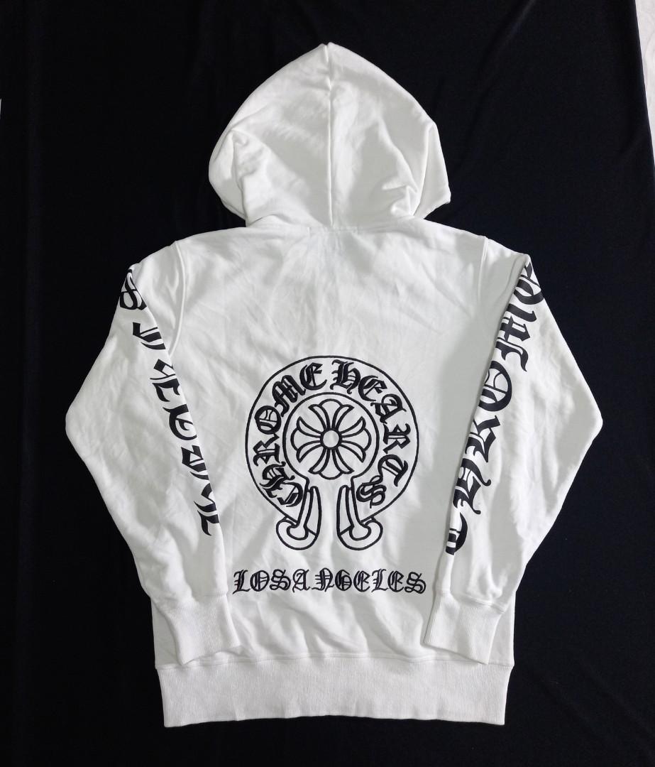 Chrome hearts white hoodie discount