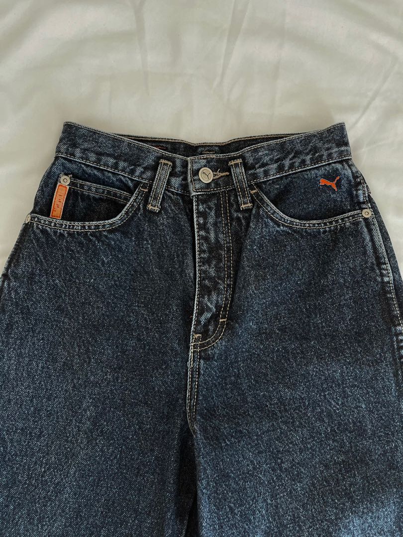 Vintage Puma Mom Jeans, Women's Fashion 