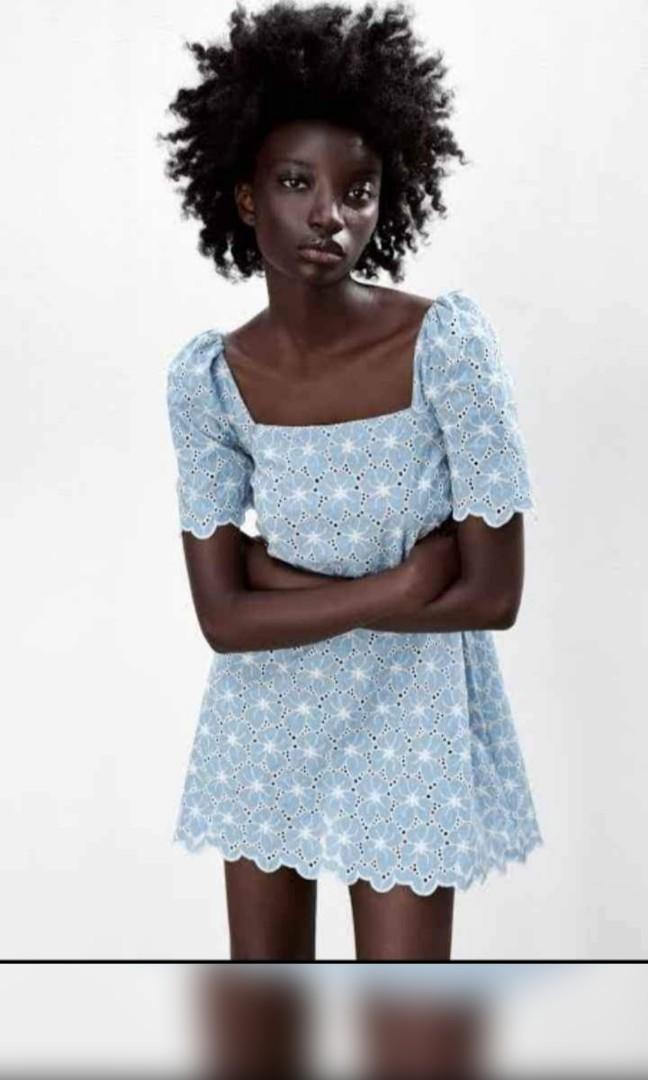 Zara Openwork Embroidered Dress