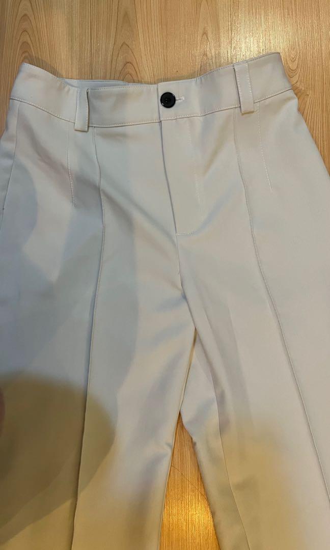 Zara Oyster White Trousers FOR SALE! - PicClick UK