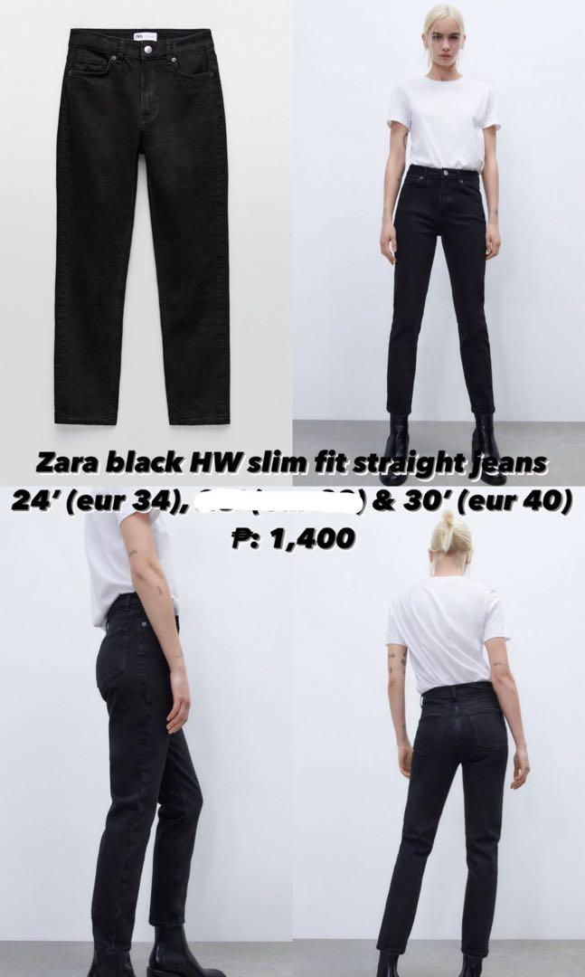 Zara slim fit straight jeans (Category: Jeans) located in Quezon City. Submitted by sssaamy (Listing ID 1168263362, Image 1). Description: Selling at a very low price Rfs: too big for me I’m a size 36! Used 1x!!! No to low ballers! .
