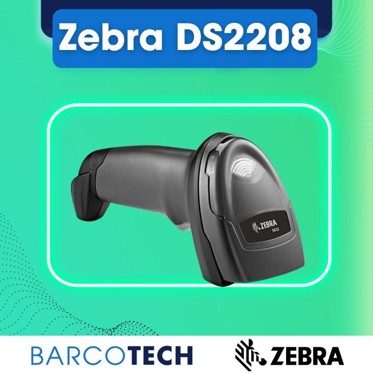 Zebra DS2208 Handheld Barcode Scanner 2D Corded with Stand, Computers