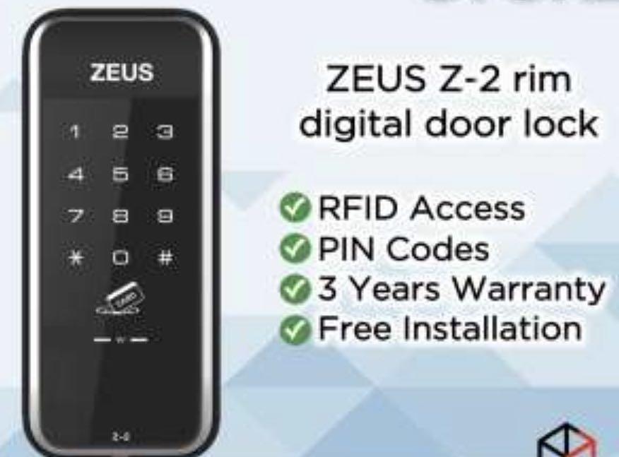 Zeus Z2 Digital Lock for door, Furniture & Home Living, Security