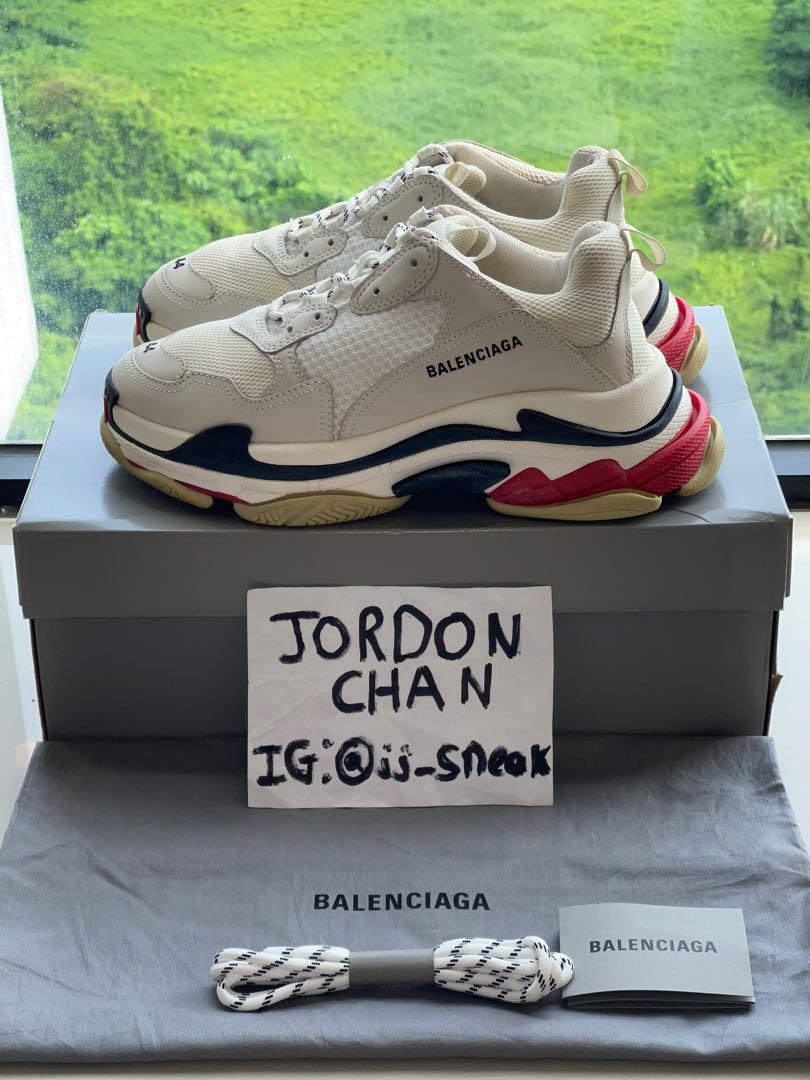 Triple s white red online