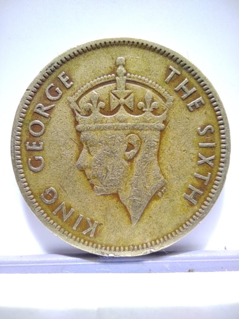 香港一毫錢幣】1948年男人頭英皇喬治六世香港一毫硬幣, 興趣及遊戲, 收藏品及紀念品, 錢幣- Carousell