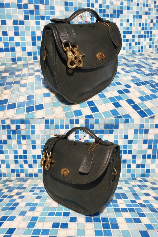 Beautiful Vintage COACH Original PLAZA BAG 9860 FOREST GREEN Very