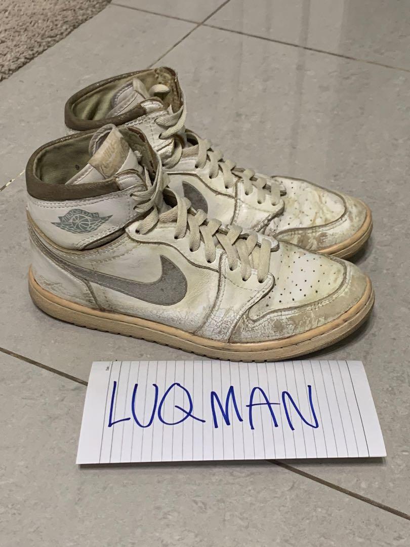 1985 Nike Air Jordan 1 Natural Grey US9 Men s Fashion Footwear