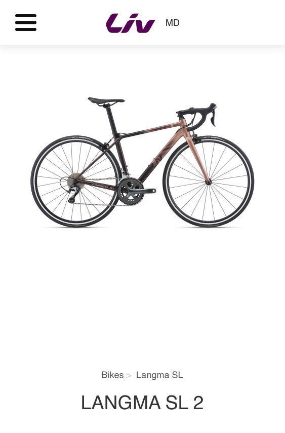 2021 LIV LANGMA SL2 ROAD BIKE Sports Equipment Bicycles Parts