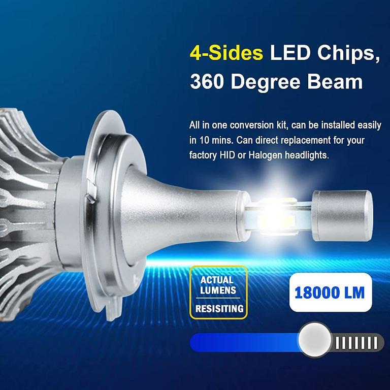H7 Led Canbus Headlight H7 Led Lo Beam Bulbs 6000k Ip 68 Csp 3570 Led Chips