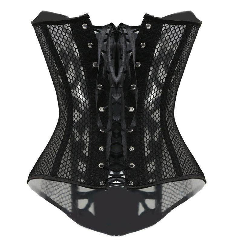 2XS-6XL women plus size lace mesh waist corset bustier slimming