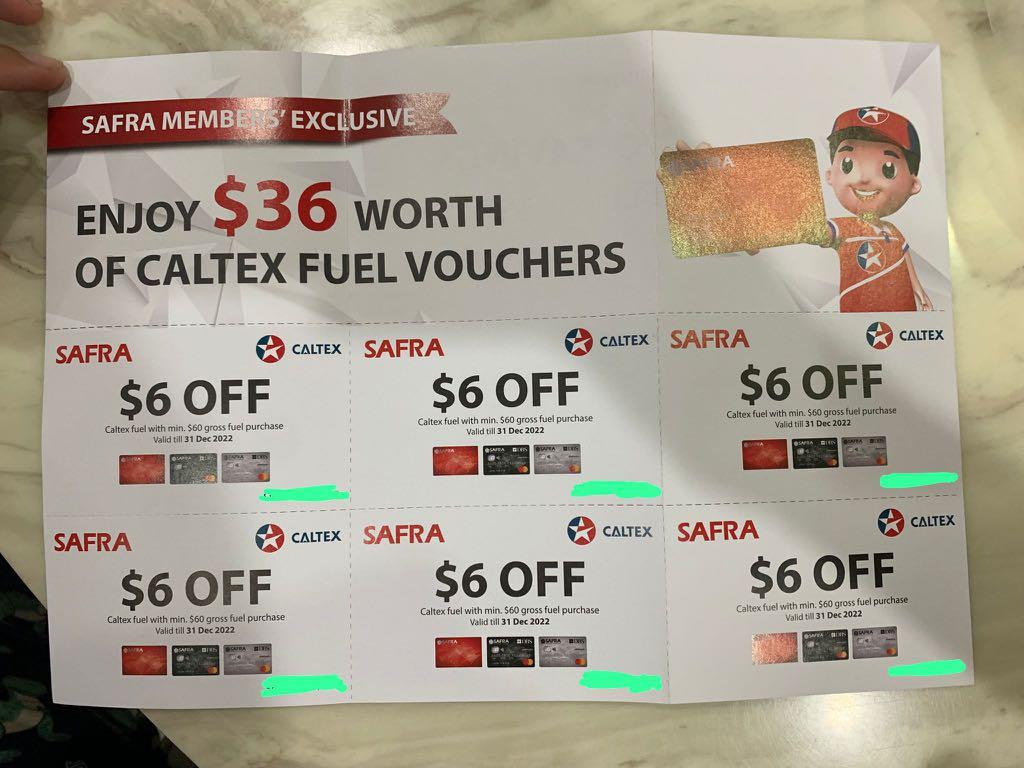 36 worth of CALTEX fuel vouchers, Tickets & Vouchers, Vouchers on
