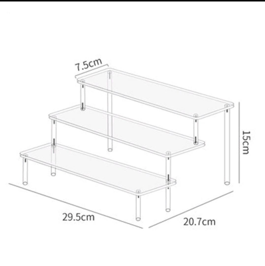 3 tier display stand acrylic animation figure storage rack display ...