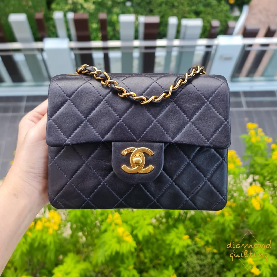 ❤ [SOLD] VINTAGE CHANEL MINI CLASSIC SQUARE FLAP BAG 17CM 17 CM