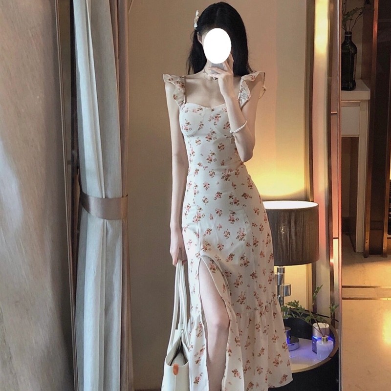 2019 Korean Womens Velvet Long Maxi Dress Prom Party Cocktail Layered Dress  Lady | eBay