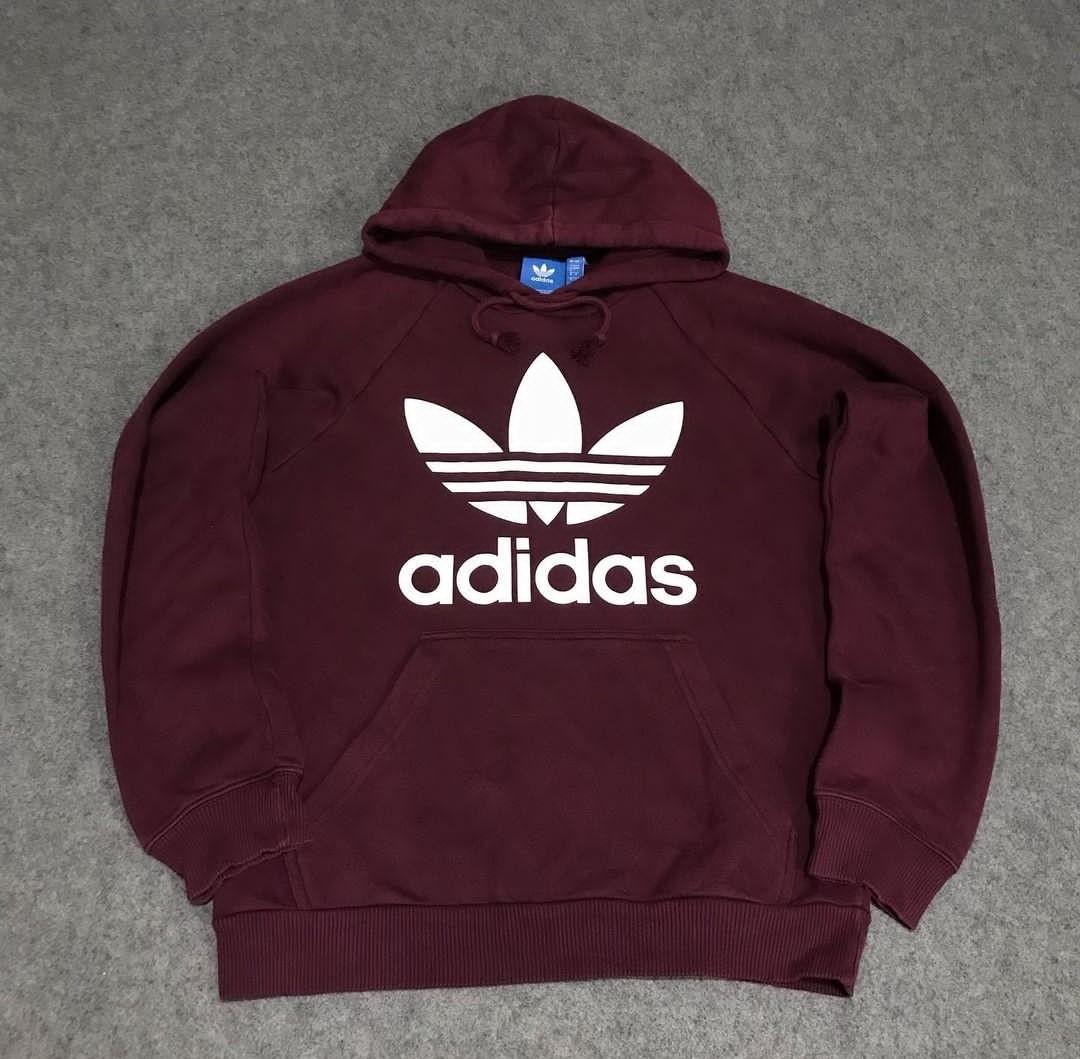 Adidas hoodie maroon