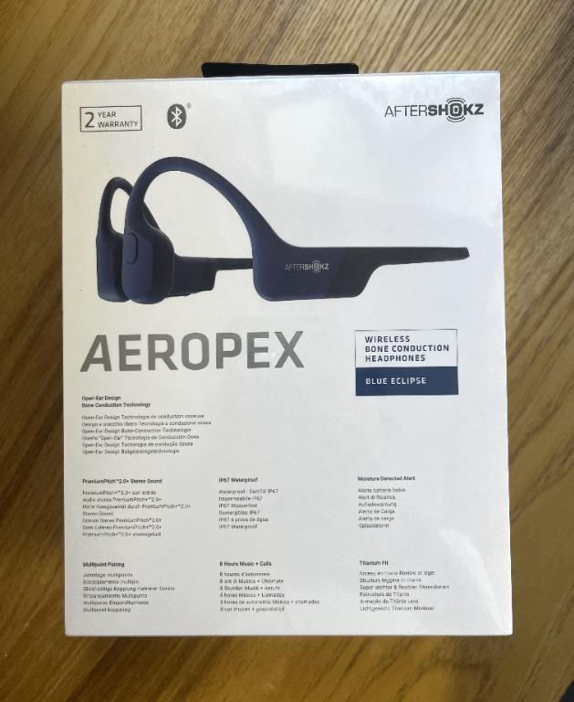 Aftershokz Aeropex 骨傳導耳機Blue Eclipse AS800, 音響器材, 耳機