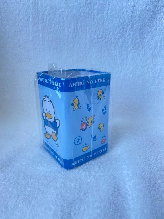 AP鴨 Pekkle AP Duck Ahiru no Pekkle 淺藍色方形鐵筆筒 2002 Sanrio, 傢俬＆家居, 其他, 家居 ...