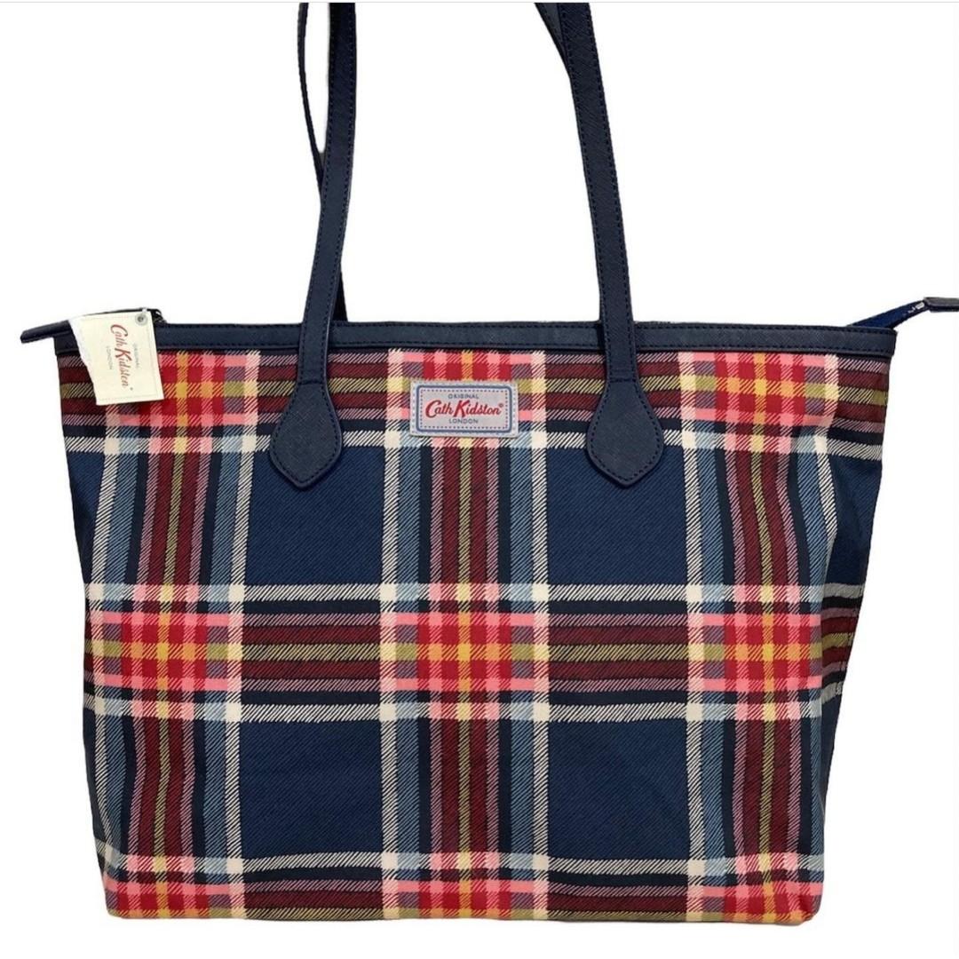 AUTH CATH KIDSTON CLARENDON CHECK TOTE BAG