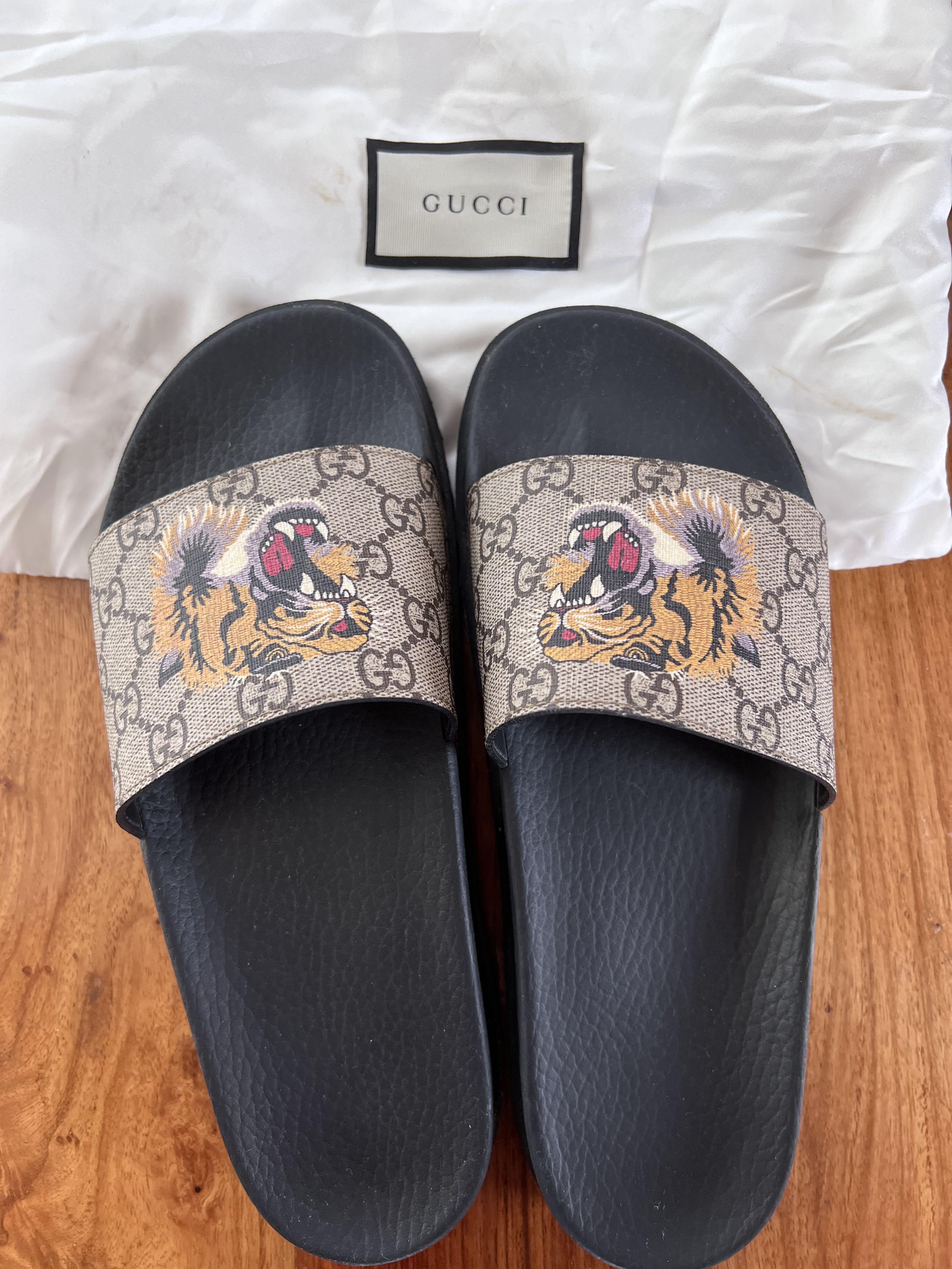 Gucci tiger slides mens new arrivals