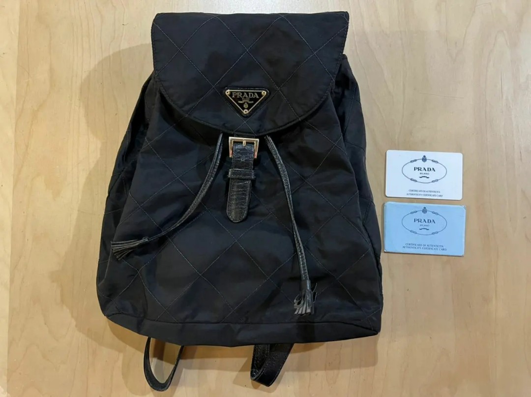 Authentic hotsell prada backpack