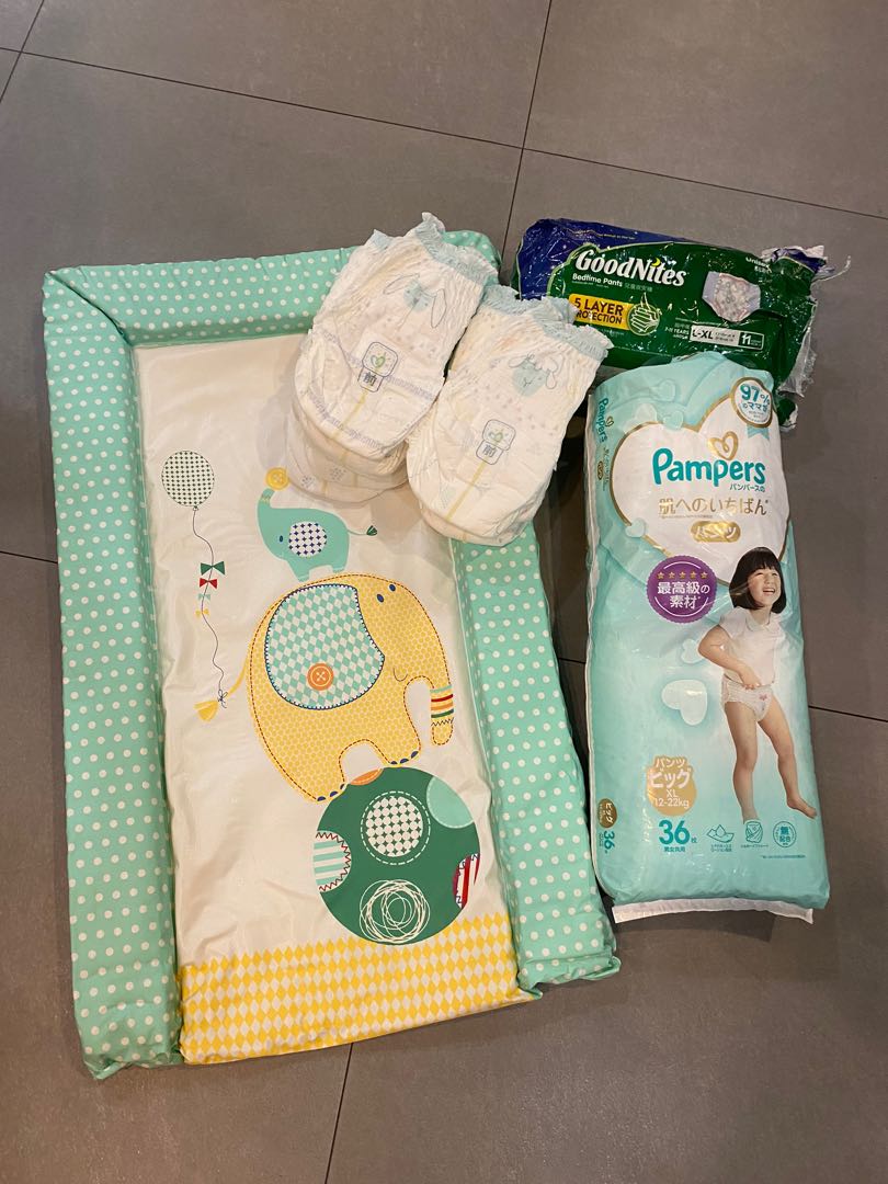 FREE TO BLESS Baby Change Mat & Pampers & Good Nites Diapers , Babies